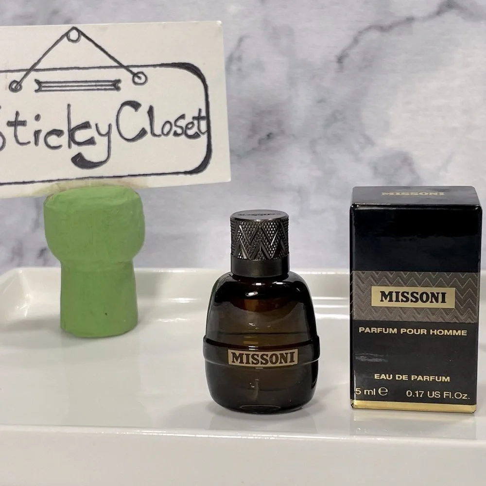 Missoni Pour Homme EDP,Woody Aromatic Fresh Lemon Musk-Mini 5ml,0.17oz-BOXED-NEW
